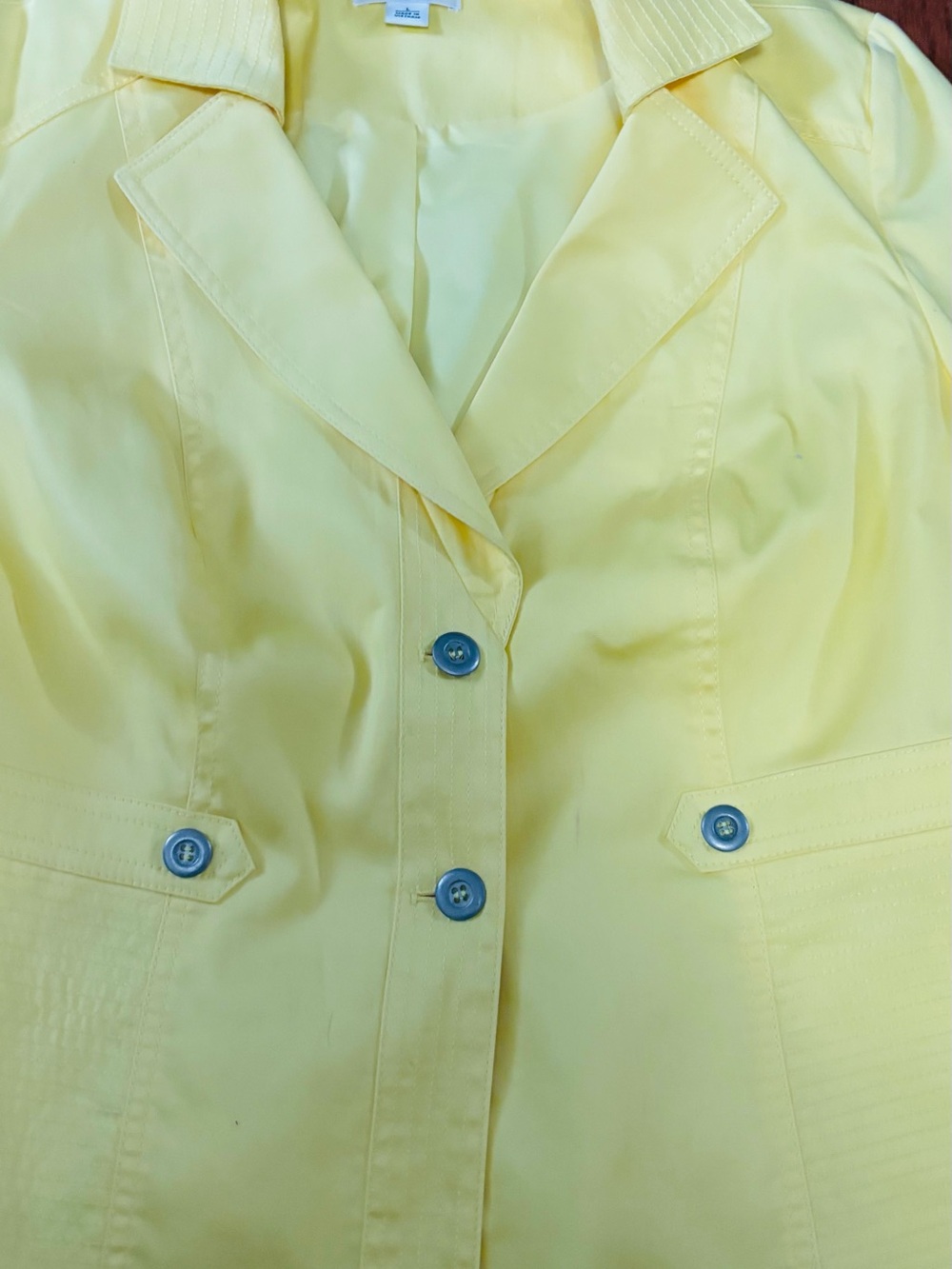 Cato Yellow Double-Breasted Blazer and capris pants NWOT Size L, Pants Size 8 - Picture 5 of 10